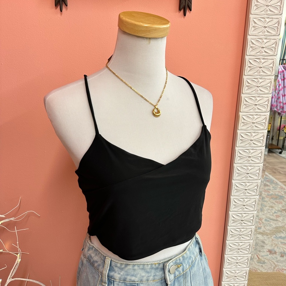 NWT Forever 21 Black Wrap Tank